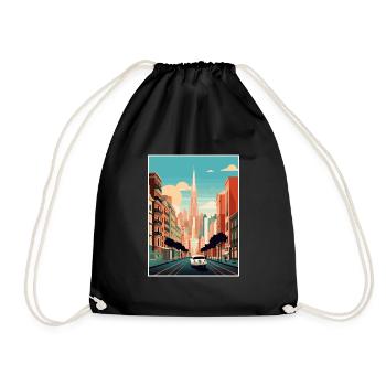Buenos Aires Argentine Vintage voyage affiche WPA - Sac de sport léger - noir - Devant