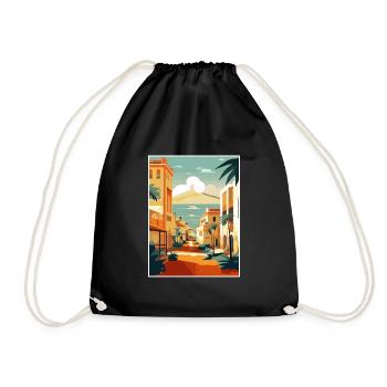 Îles Canaries Espagne Vintage voyage affiche WPA Art - Sac de sport léger - noir - Devant