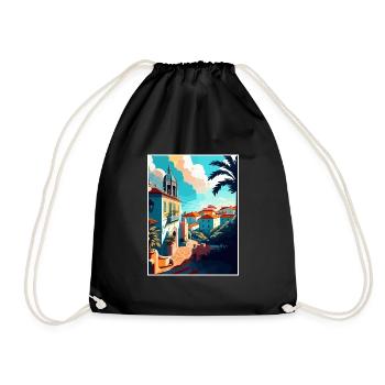 Sintra Portugal Vintage voyage affiche WPA Souvenir - Sac de sport léger - noir - Devant