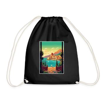 Sicile Italie Décoration Vintage Voyage Affiche WPA - Sac de sport léger - noir - Devant