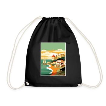 Costa De La Luz Espagne Vintage Voyage Poster WPA - Sac de sport léger - noir - Devant