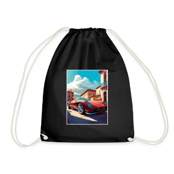 Maranello Italie Vintage voyage affiche WPA Souvenir - Sac de sport léger - noir - Devant