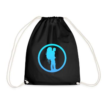Backpacking Wanderer Rucksack - Turnbeutel - Schwarz - Vorne