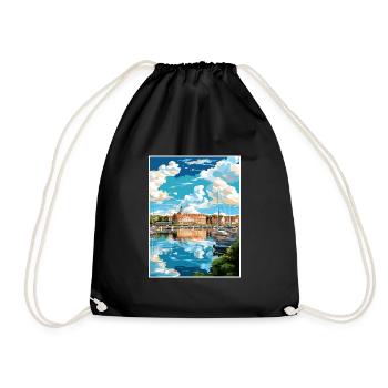 Vaasa Finlande Vintage voyage affiche WPA Souvenir - Sac de sport léger - noir - Devant