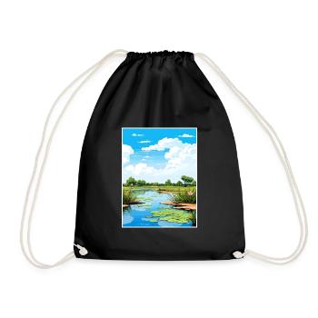 Tablas De Daimiel National Park Spain Souvenir - Drawstring Bag - black - Front