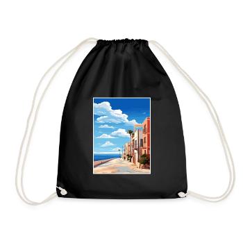 Almeria Spanien Vintage Reiseposter WPA Souvenir - Turnbeutel - Schwarz - Vorne