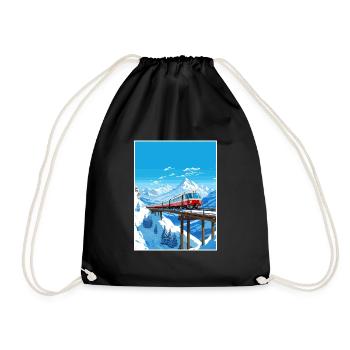 Glacier Express Suisse Affiche de voyage Vintage - Sac de sport léger - noir - Devant