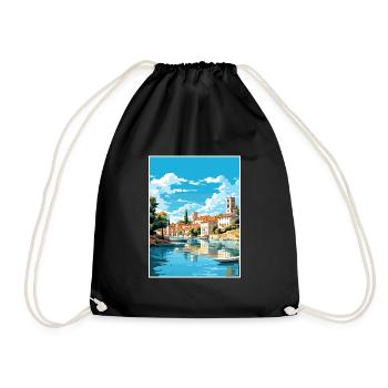 Savonlinna Finlande Vintage voyage affiche Souvenir - Sac de sport léger - noir - Devant
