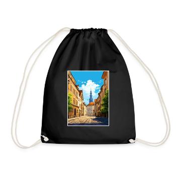 Munich décoration Allemagne Vintage affiche de voyage - Sac de sport léger - noir - Devant