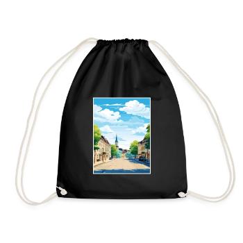Trier Germany Vintage Travel Poster WPA Souvenir - Drawstring Bag - black - Front