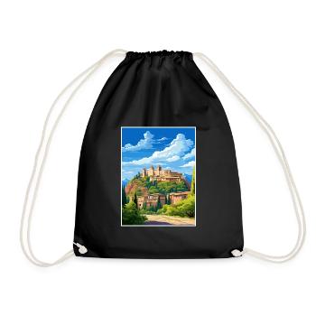 Alhambra Espagne Vintage voyage affiche WPA Souvenir - Sac de sport léger - noir - Devant