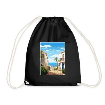 Almeria Spanien Vintage Reiseposter WPA Souvenir - Turnbeutel - Schwarz - Vorne