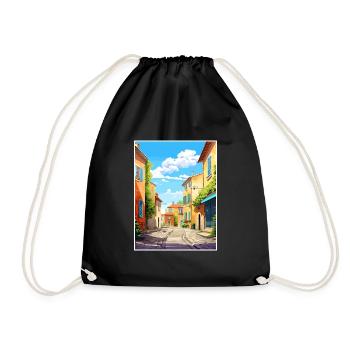 Aix En Provence France Affiche de voyage vintage WPA - Sac de sport léger - noir - Devant