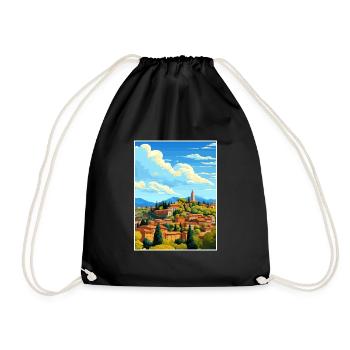 Aix En Provence France Affiche de voyage vintage WPA - Sac de sport léger - noir - Devant