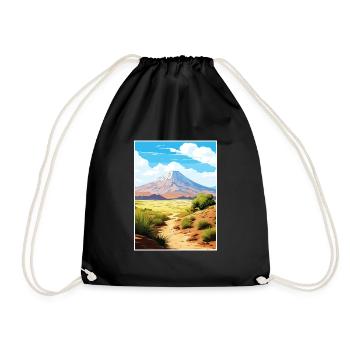 Parc national du Teide Espagne Affiche de voyage vintage - Sac de sport léger - noir - Devant