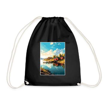 Aland-Inseln Finnland Vintages Reiseplakat WPA - Turnbeutel - Schwarz - Vorne