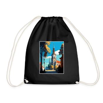 Bialystok Pologne Vintage voyage affiche Souvenir - Sac de sport léger - noir - Devant