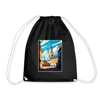 Lublin Pologne Affiche de voyage vintage WPA Souvenir - Sac de sport léger - noir - Devant