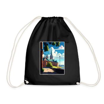 Vasteras Suède Vintage voyage affiche WPA Souvenir - Sac de sport léger - noir - Devant