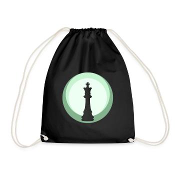 Pièce d’échecs Joueur d’échecs - Sac de sport léger - noir - Devant