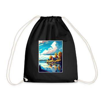 Umea Suède Vintage voyage affiche WPA Souvenir - Sac de sport léger - noir - Devant