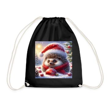 Hérisson de Noël - Sac de sport léger - noir - Devant