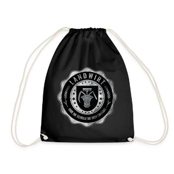 Farmer, Guild, Coat of Arms - Drawstring Bag - black - Front
