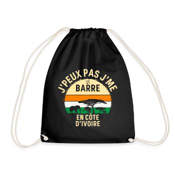 J peux pas j'me barre En Côte d'Ivoire - Sac de sport léger - noir - Devant