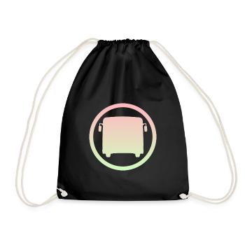 Bus Public transport Bus driver - Drawstring Bag - black - Front