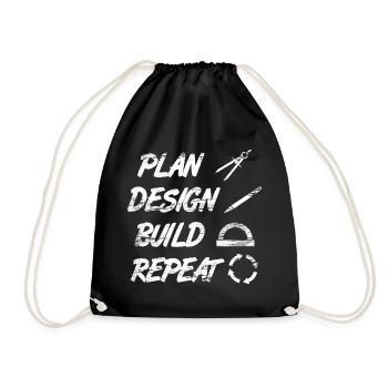 Architect Routine - Drawstring Bag - black - Front