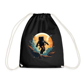 Abstract Astronaut Planet Space - Drawstring Bag - black - Front