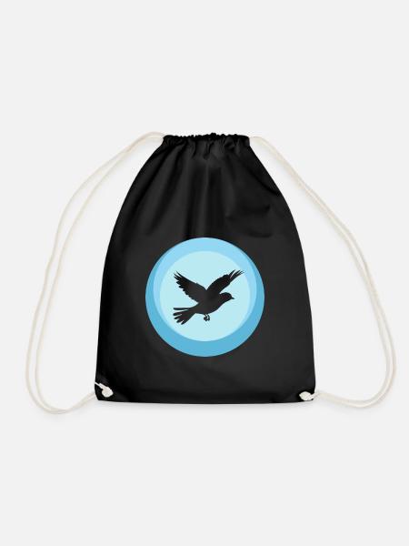 Animal Wings Animal - Drawstring Bag - black