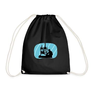 Biochemistry DNA Chemical - Drawstring Bag - black - Front