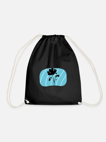 Botanisch Botanik Blume - Turnbeutel - Schwarz