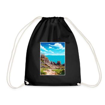 Le Minack Theatre Cornwall Vintage Travel Poster - Sac de sport léger - noir - Devant