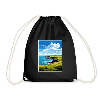L’affiche de voyage de la péninsule de Lizard Cornwall - Sac de sport léger - noir - Devant