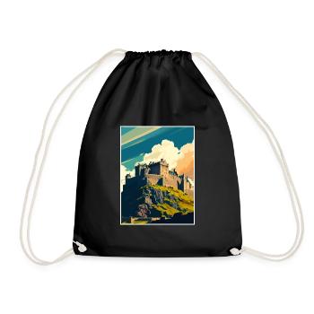 Stirling Scotland Castle Vintage Travel Poster WPA - Sac de sport léger - noir - Devant