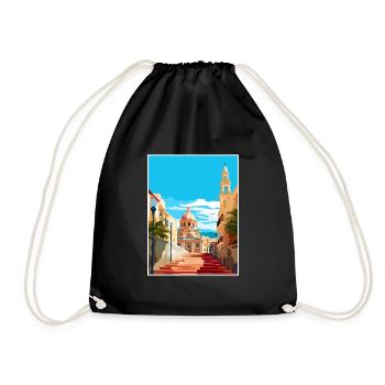 Alicante Espagne Vintage voyage affiche WPA Souvenir - Sac de sport léger - noir - Devant