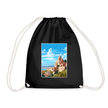 Alicante Espagne Vintage voyage affiche WPA Souvenir - Sac de sport léger - noir - Devant