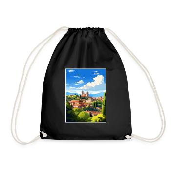Grenade Espagne Vintage voyage affiche WPA Souvenir - Sac de sport léger - noir - Devant
