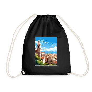 Malaga Espagne Vintage voyage affiche WPA Souvenir - Sac de sport léger - noir - Devant