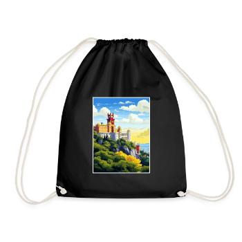 Sintra Portugal Vintage voyage affiche WPA Souvenir - Sac de sport léger - noir - Devant