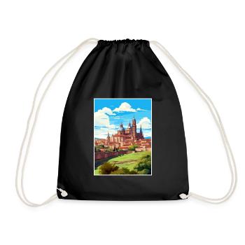Salamanque Espagne Vintage voyage affiche WPA Souvenir - Sac de sport léger - noir - Devant