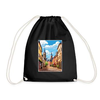 Trier Germany Vintage Travel Poster WPA Souvenir - Drawstring Bag - black - Front