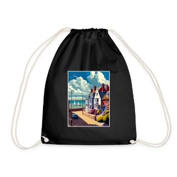 Whitstable Angleterre Kent Vintage voyage affiche WPA - Sac de sport léger - noir - Devant