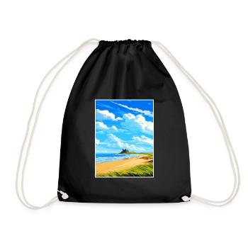 Bamburgh Castle Angleterre Vintage voyage affiche WPA - Sac de sport léger - noir - Devant