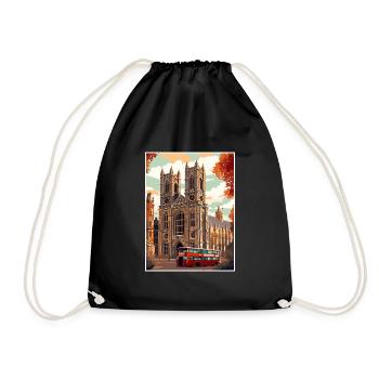 Westminster Abbey London Vintage Reiseposter WPA - Turnbeutel - Schwarz - Vorne