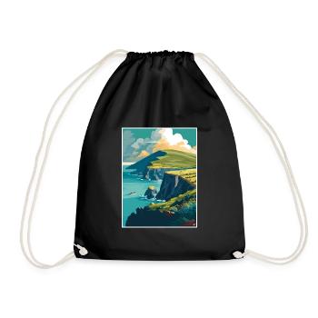 Dingle Halbinsel Irland Vintage Reiseposter WPA - Turnbeutel - Schwarz - Vorne