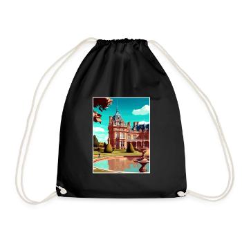 Waddesdon Manor décoration Vintage Travel Poster - Sac de sport léger - noir - Devant
