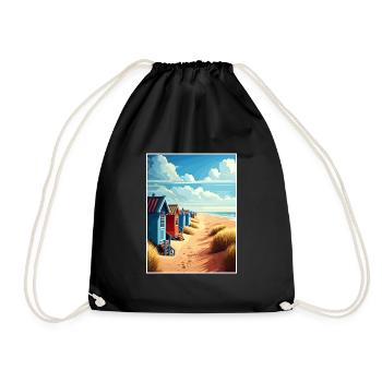 Wells à côté de la mer Angleterre Vintage Travel Poster - Sac de sport léger - noir - Devant
